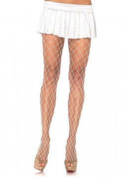 Spandex Diamond Tights - One Size - White