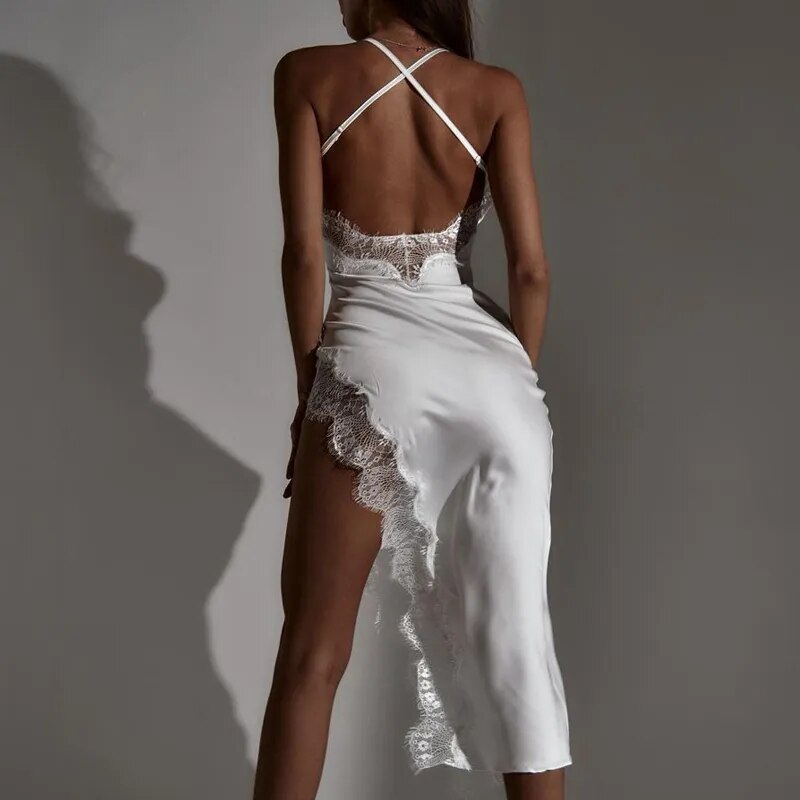 Straps Midi Dress Summer Clothes