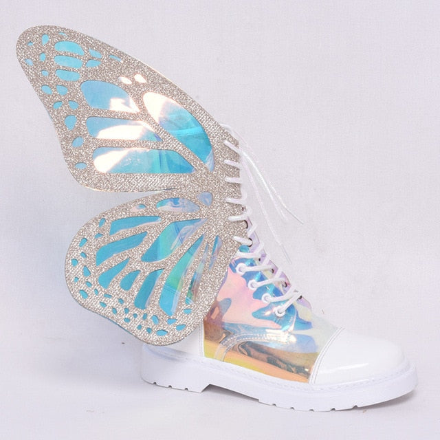 Butterfly Wings Platform Rave Boots