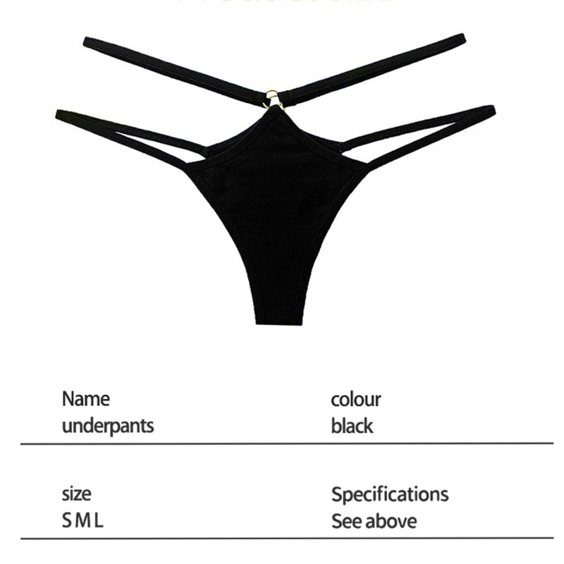 Lace Thin Strap Thong Women Low Waist Panties Sexy Black Triangle Underwear Ladies Briefs Lingere Underware Comfortable Lingerie