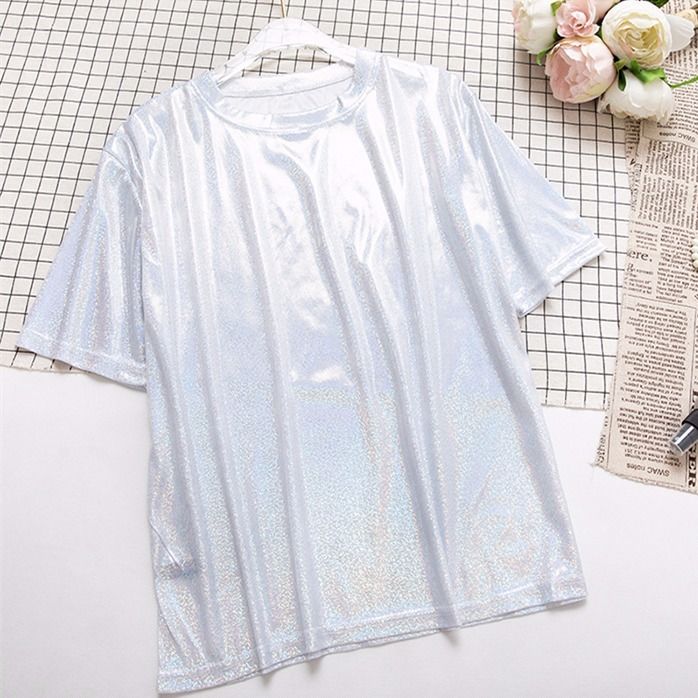 Bright Silk Short-sleeved T-shirt
