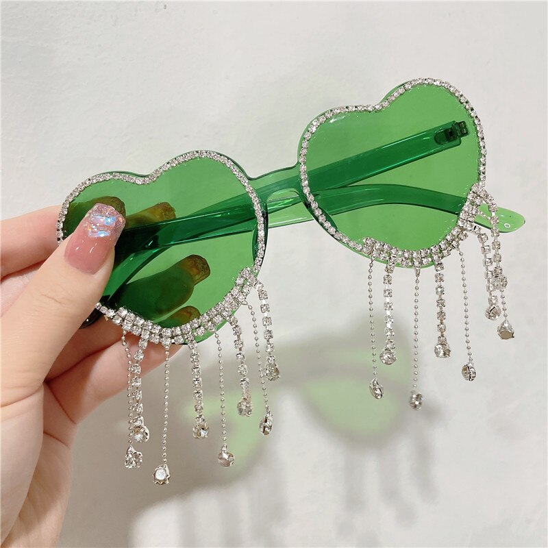 Sexy Women Heart Diamond Sunglass