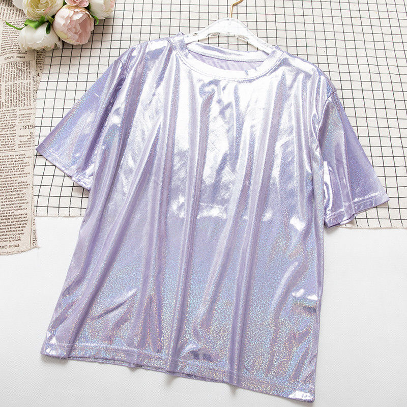 Bright Silk Short-sleeved T-shirt