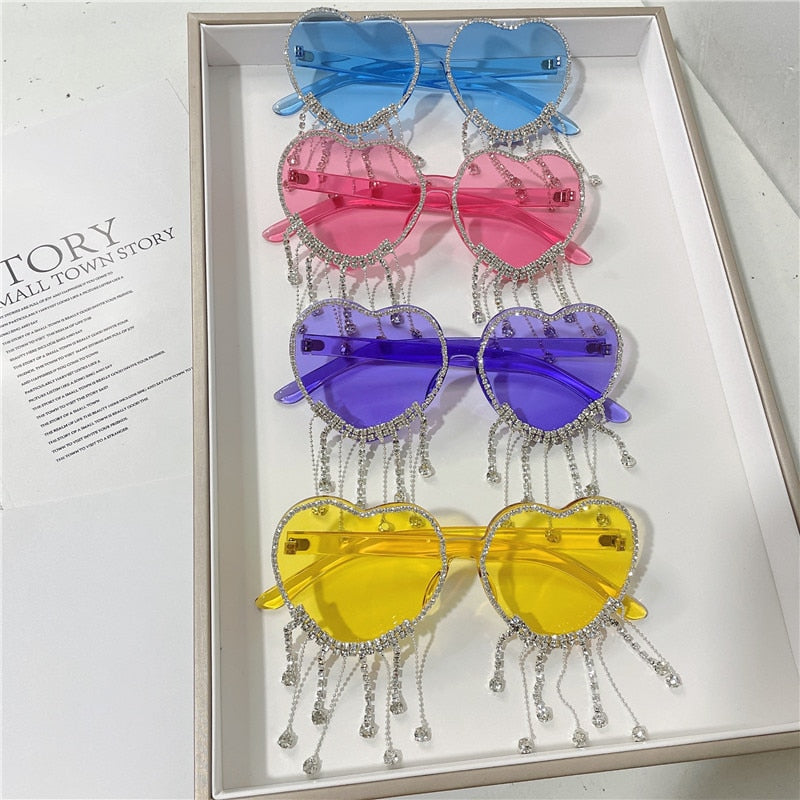 Sexy Women Heart Diamond Sunglass