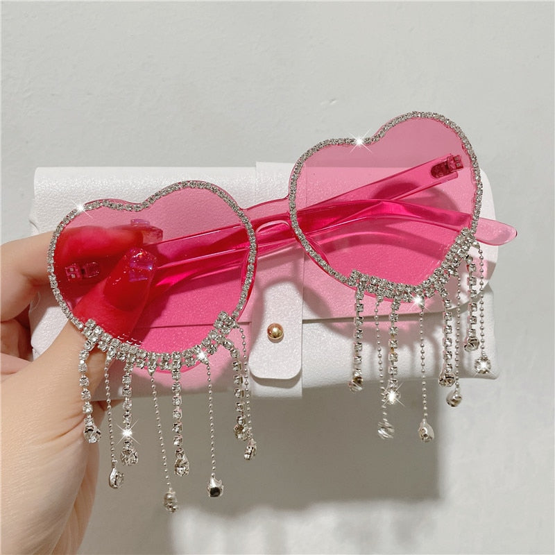 Sexy Women Heart Diamond Sunglass