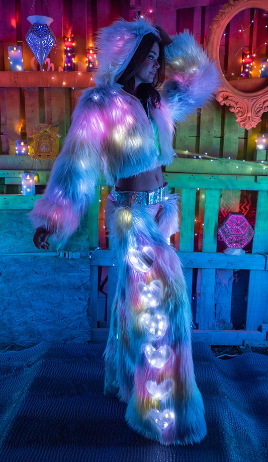LIGHT-UP CROPPED HOODIE
