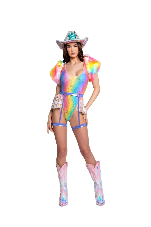 UNICORN FOIL MICRO TANK TOP | HIGH-RISE THONG | RING GARTER