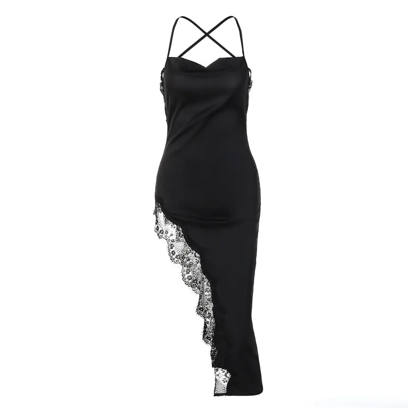 Straps Midi Dress Summer Clothes