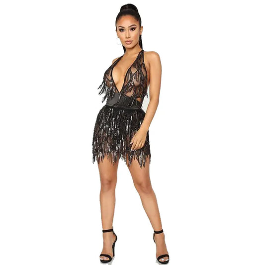 New Years Sexy Tassle Gatsby Dress