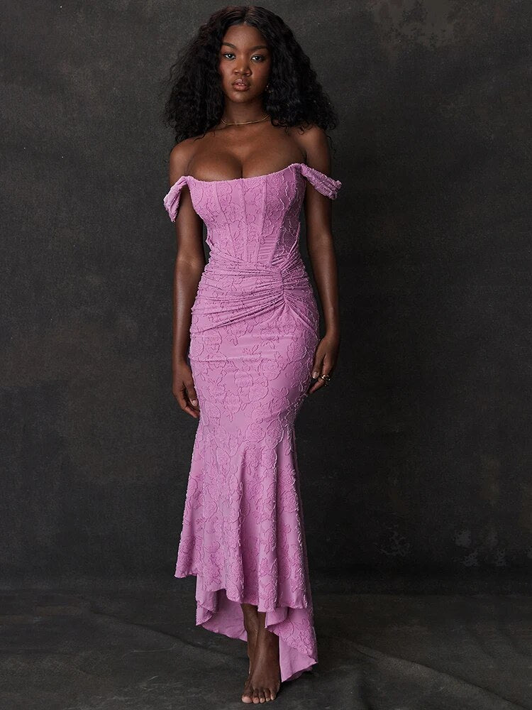 Rose Pink Floral Maxi Dress