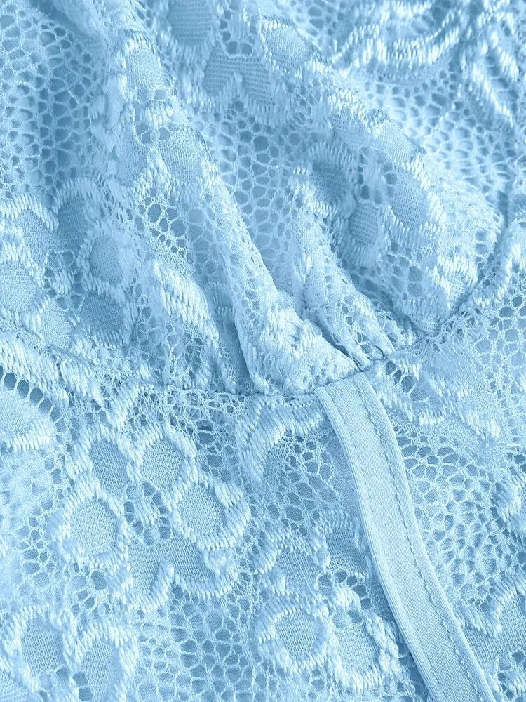 Elegant Ivory Lace and Satin Midi Dress - Available in Yellow and Light Blue
