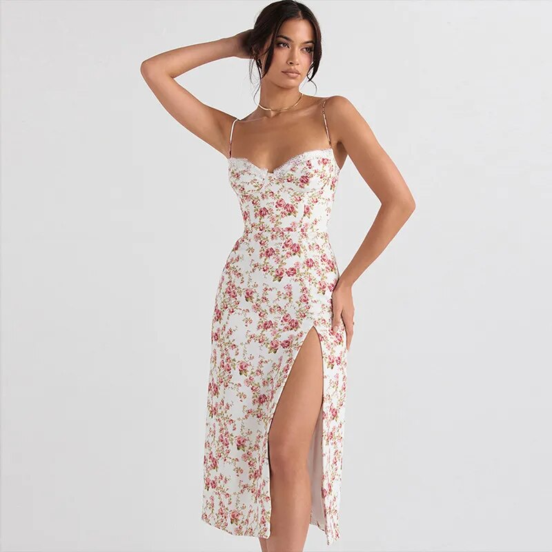 Sleeveless Backless Midi Summer Dress