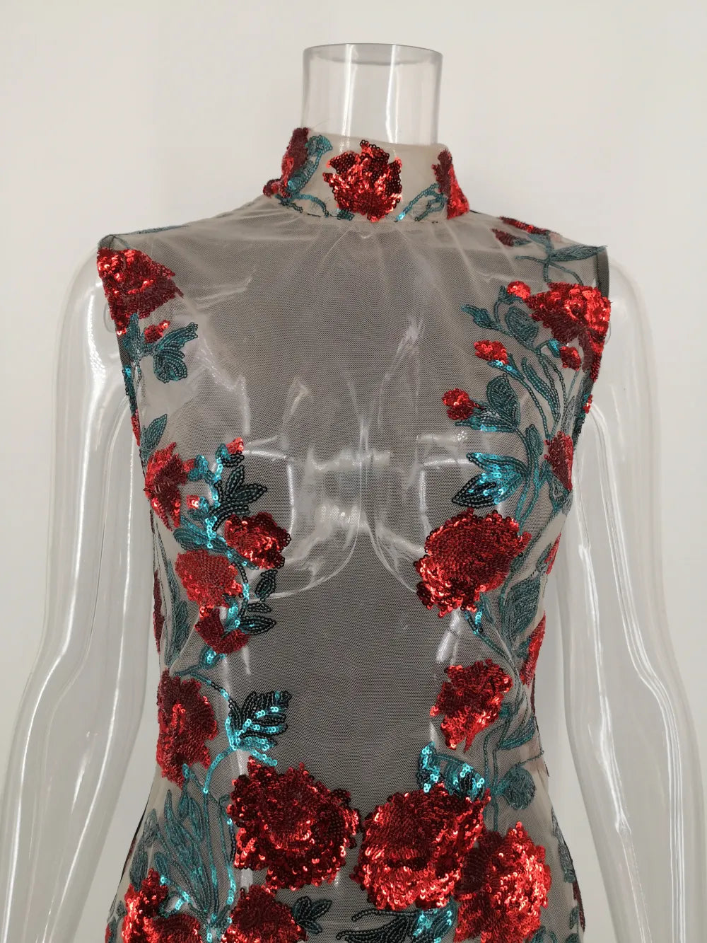 Blue Rose see through Mesh Sequin Womens Dress Elegant Party Evening  Body Con Cocktail Dress Holiday NYE Dress, Sexy Club Clothes, New Years