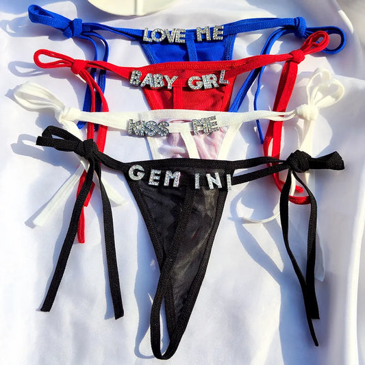 Personalized G String thong Lingerie Christmas Gift Gift for Him Gift for her Xmas gift Personalized Gifts for Him Anniversary Gifts for him