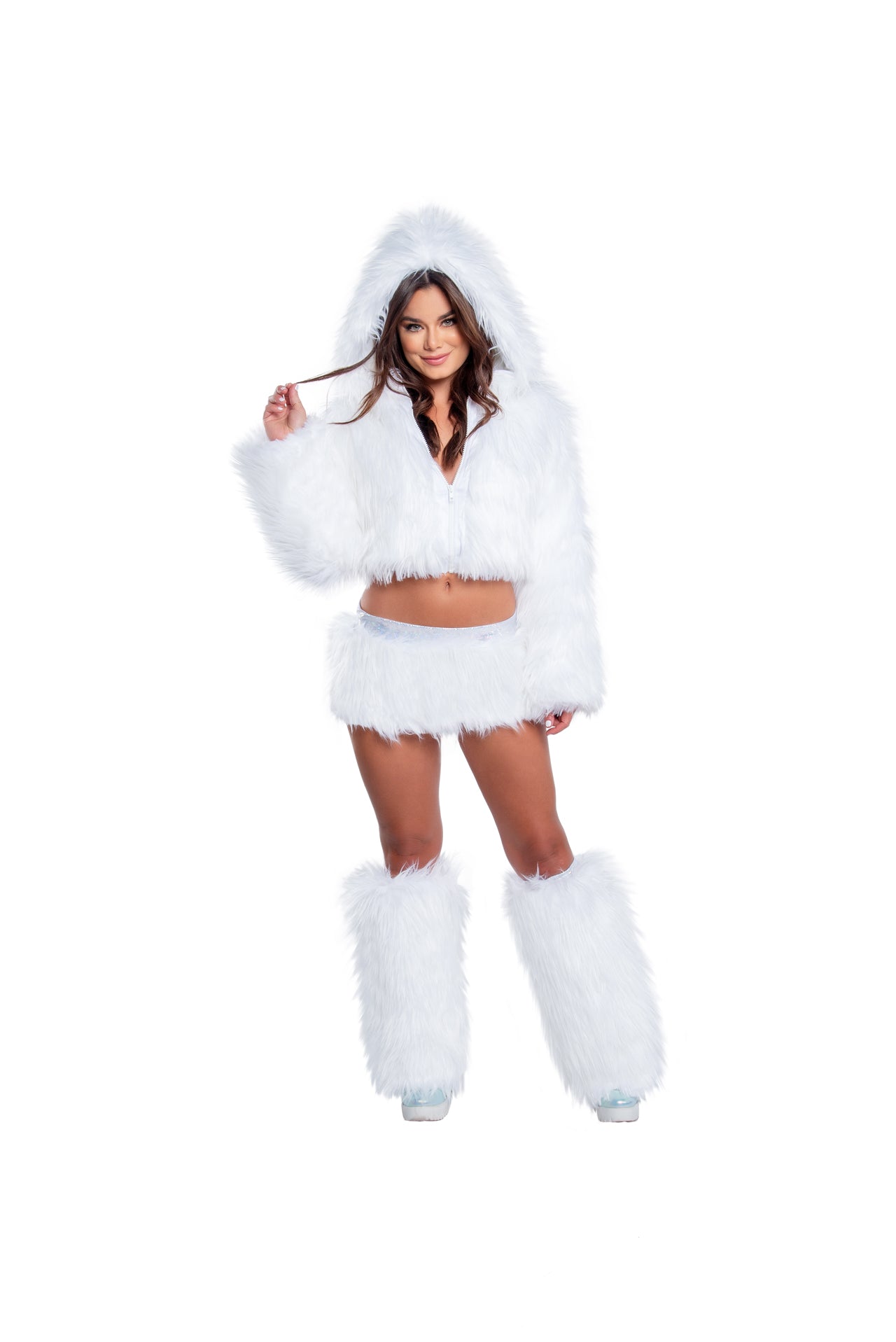 LIGHT-UP HOODED CROPPED JACKET - CL524