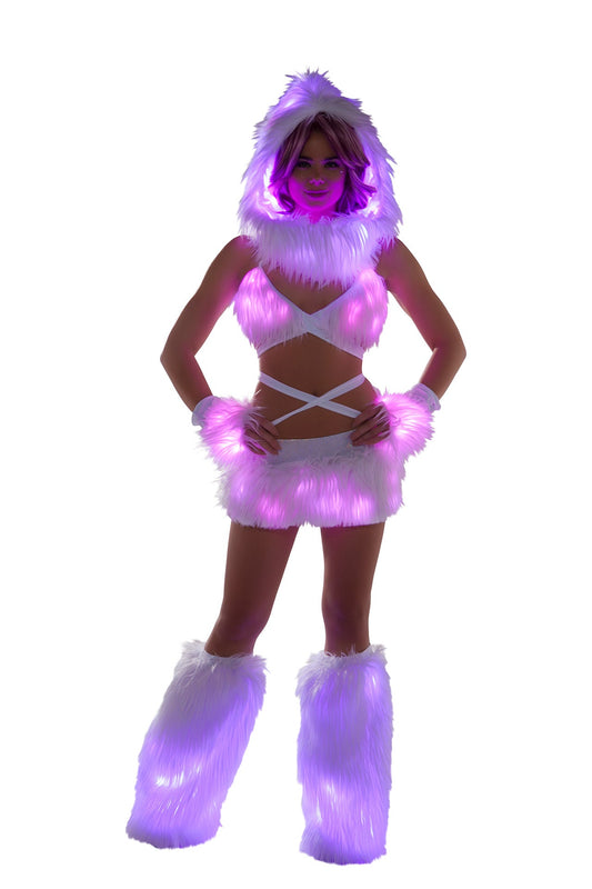 FAUX FUR LIGHT-UP SKIRT - FF427