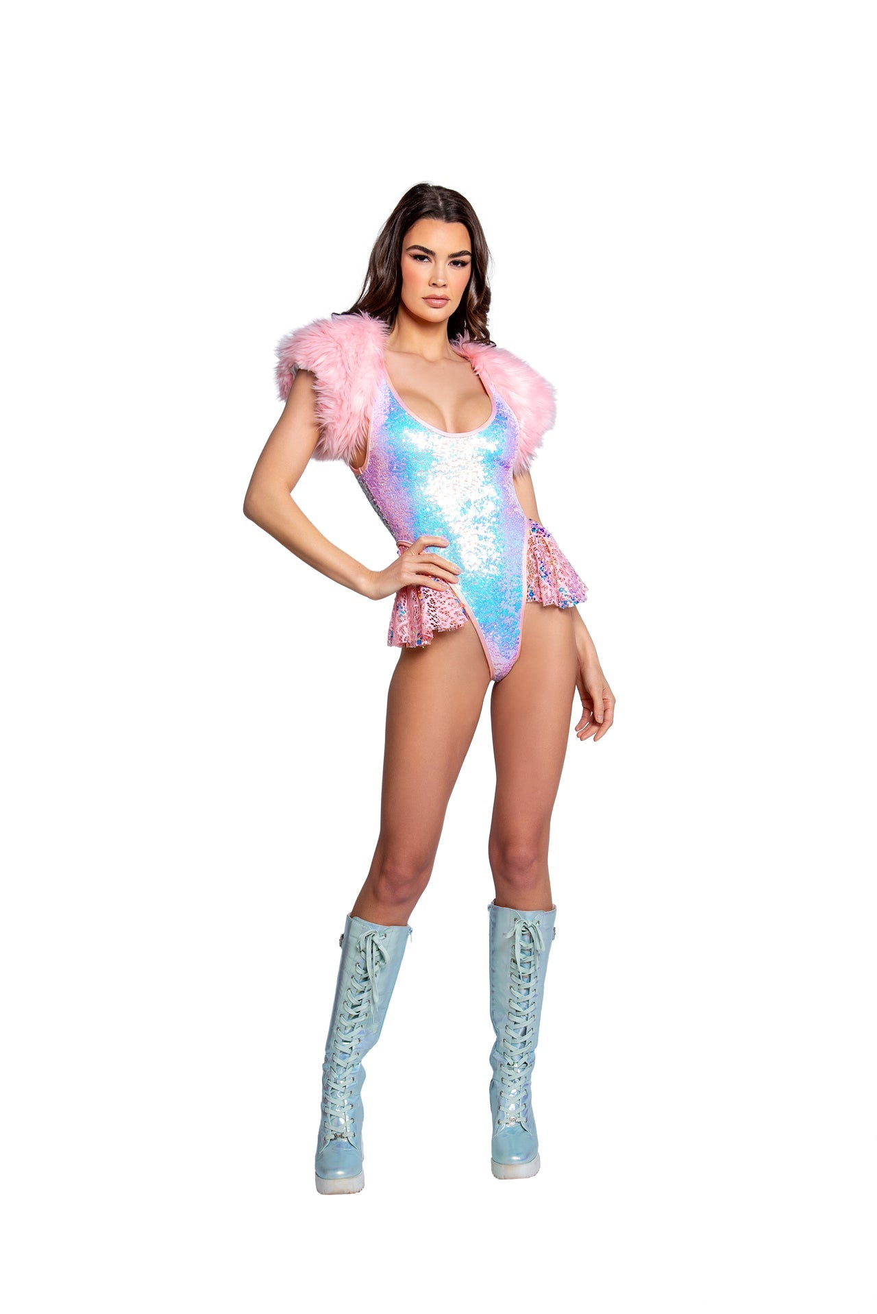 FAUX FUR SHOULDER POOFS - FR160