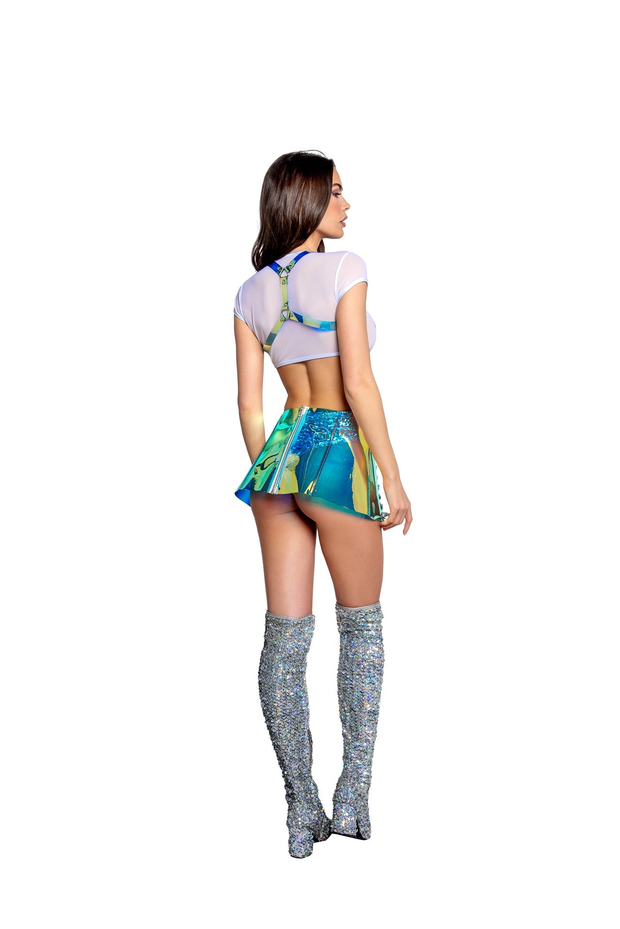 LACE-UP VINYL SKIRT - FR123