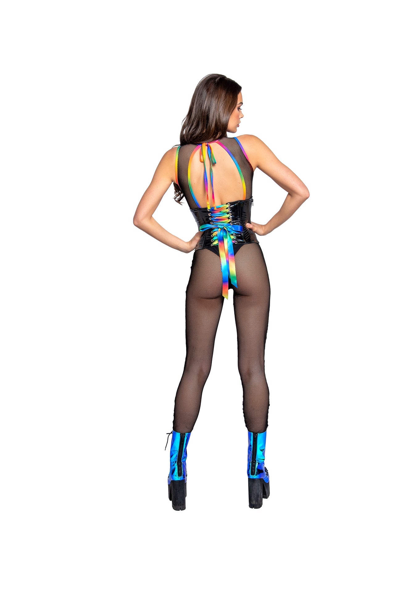 PVC HOLOGRAPHIC WAIST CINCHER - CH332
