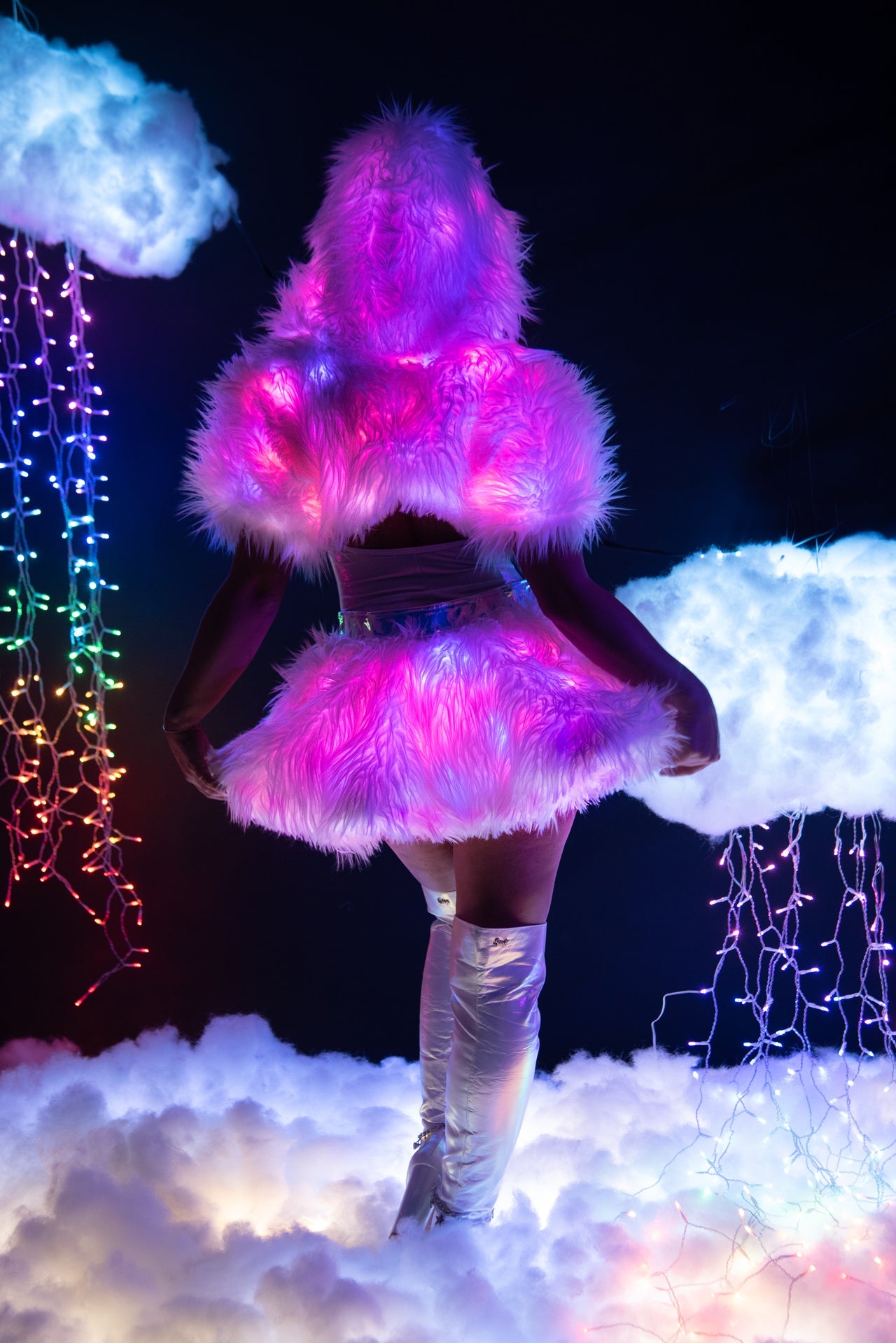 LIGHT-UP HOODED SHRUG - FR150