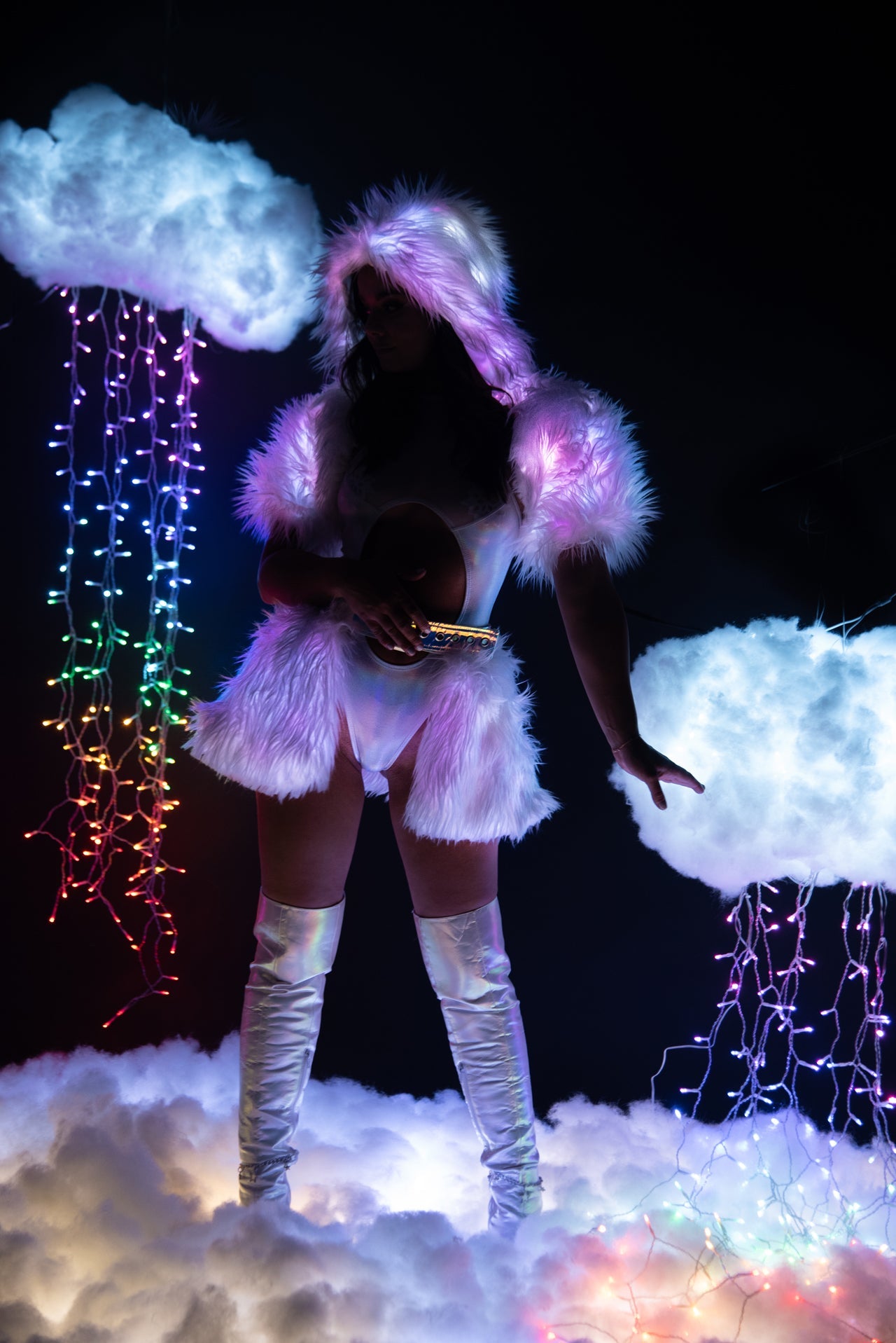 LIGHT-UP HOODED SHRUG - FR150