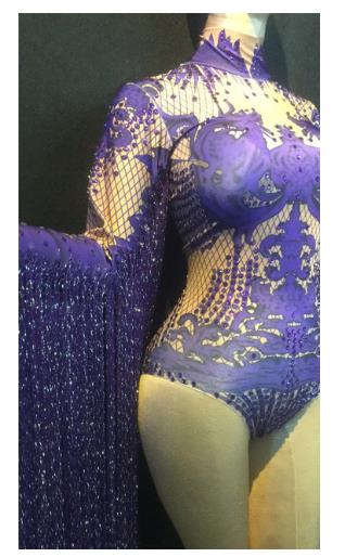 White Crystals Bodysuit Female Costumes