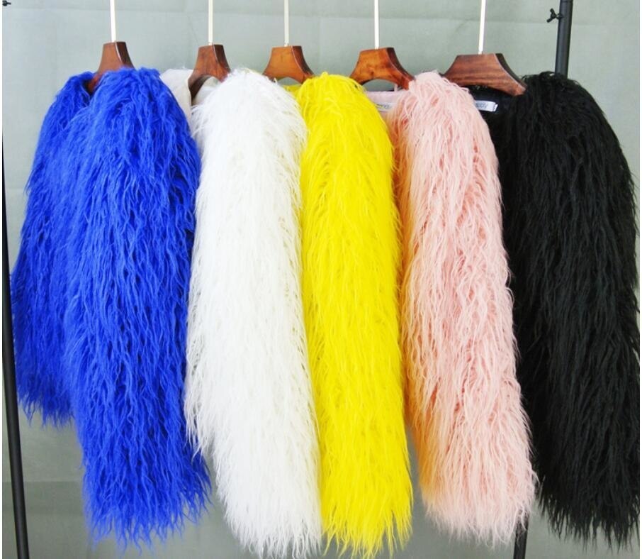 Winter Candy Color Imitation Wool Coat