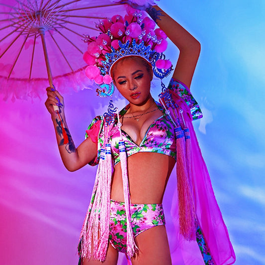 Sexy Nightclub DJ Chinese  Costume