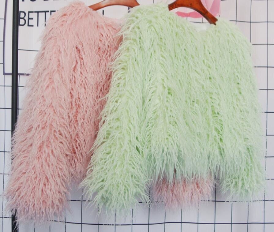 Winter Candy Color Imitation Wool Coat