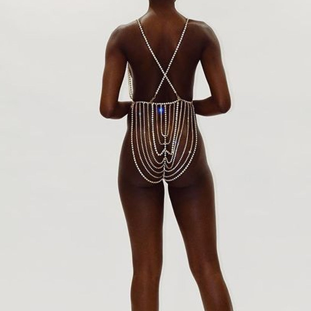 Multilayer Chest Chain Dress