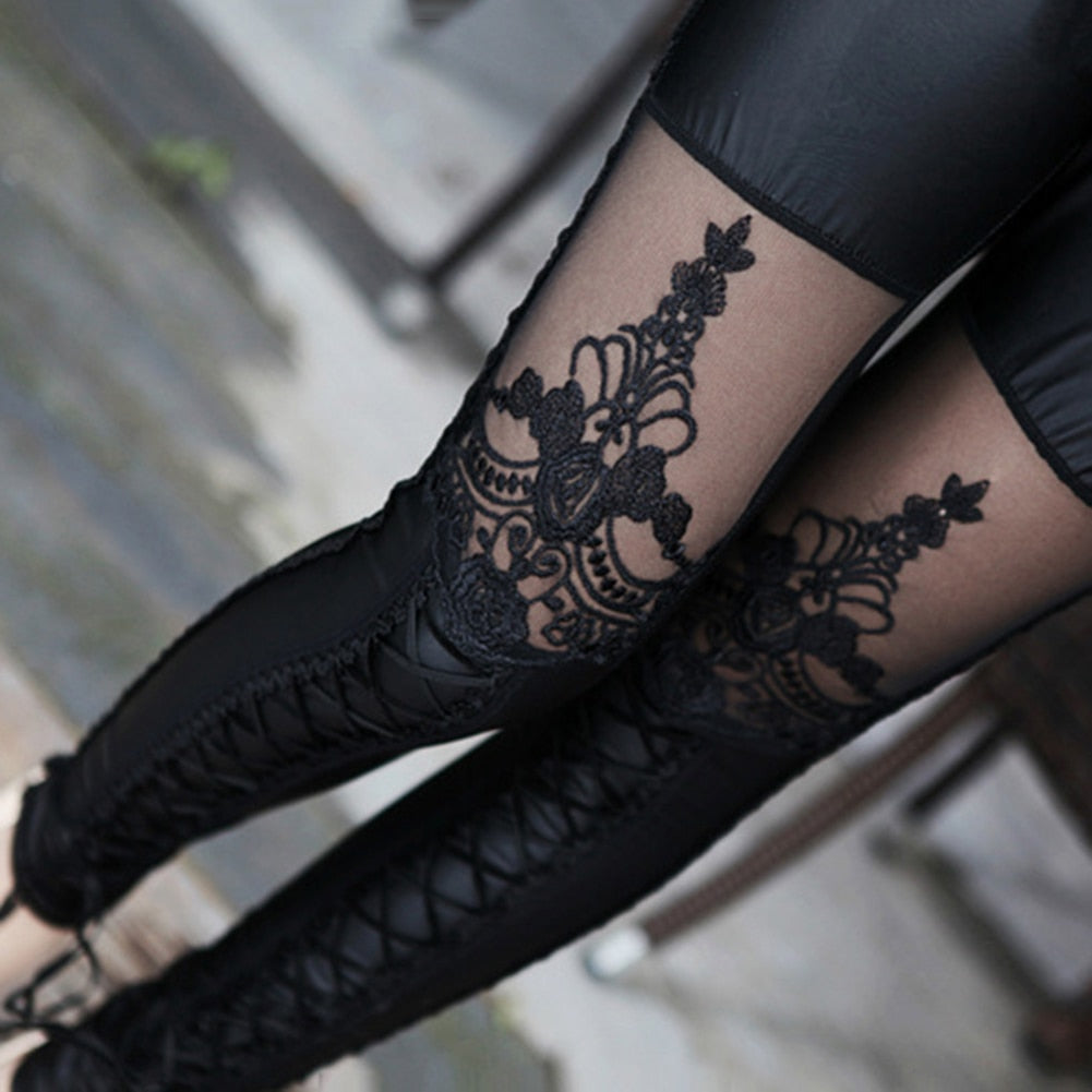 Gothic Punk Faux Leather Pant