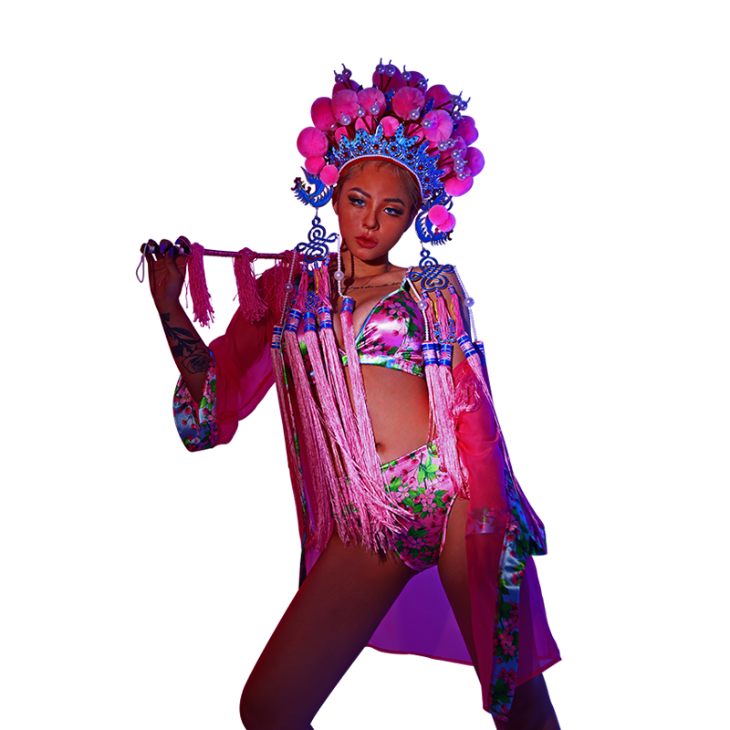 Sexy Nightclub DJ Chinese  Costume