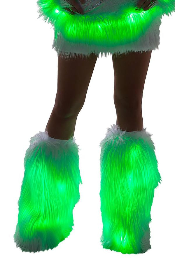 FAUX FUR LIGHT-UP LEGWARMERS - FF429