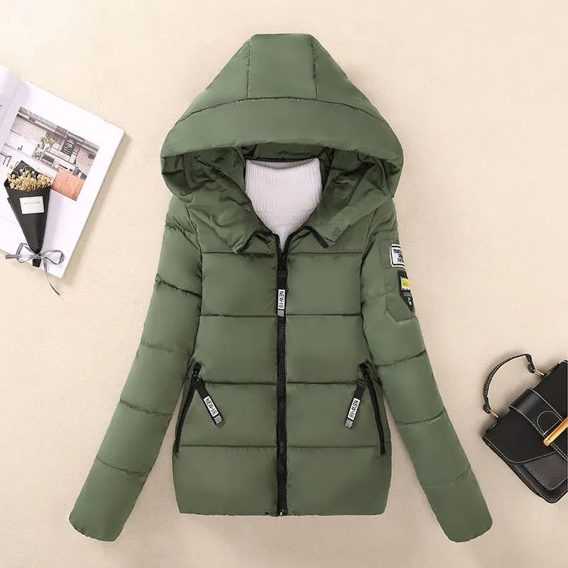 Short Hooded Cotton Coat