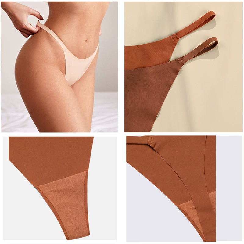 Women Panties Underwear Fitness Sports Seamless Cotton Female Lingerie Sexy T-back G-string Thong Woman Underwear