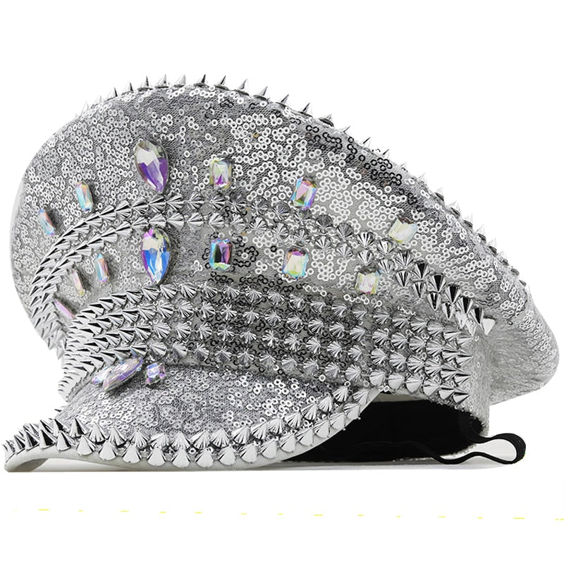 Women Men Steampunk Military Hat Captain Cap For Lady Sergeant Bridal Hat Hen Do Hat Festival Birthday Part Hat Can Customize