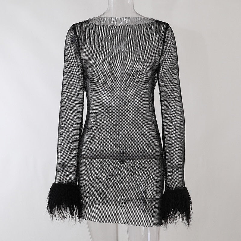 Long Sleeve Hip Party Dress