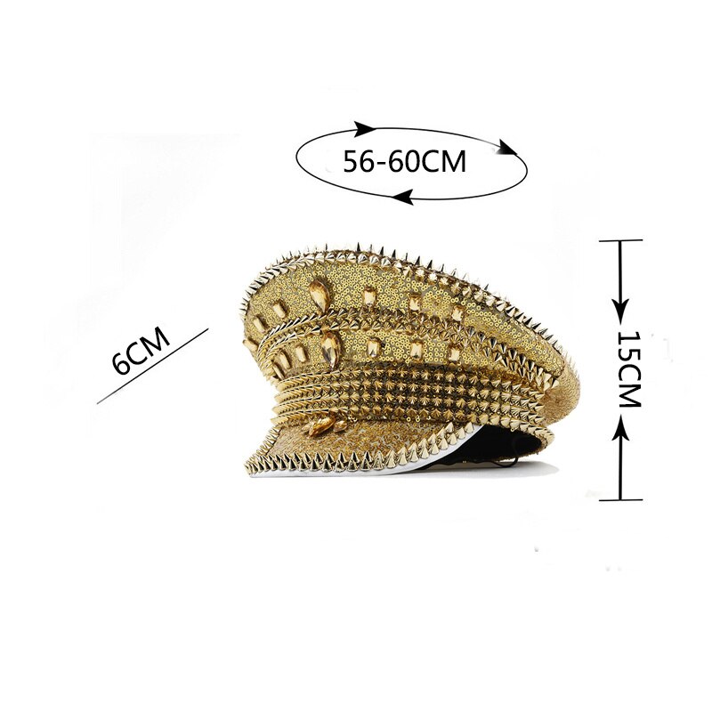 Women Men Steampunk Military Hat Captain Cap For Lady Sergeant Bridal Hat Hen Do Hat Festival Birthday Part Hat Can Customize