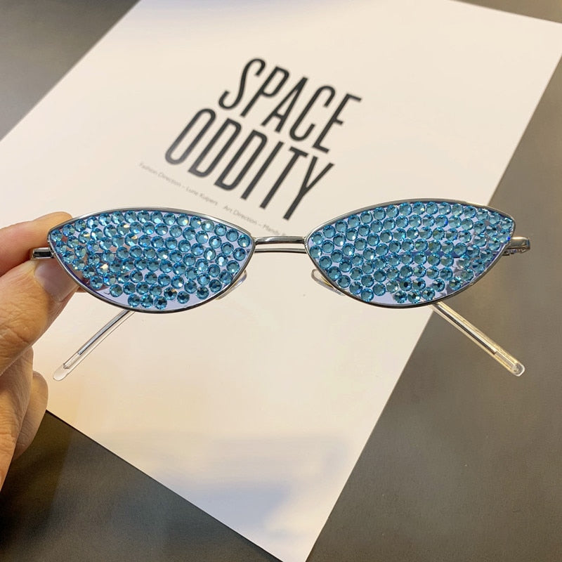Small Frame Cat Eye Diamond Sunglass