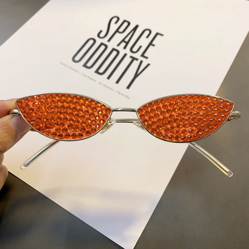 Small Frame Cat Eye Diamond Sunglass