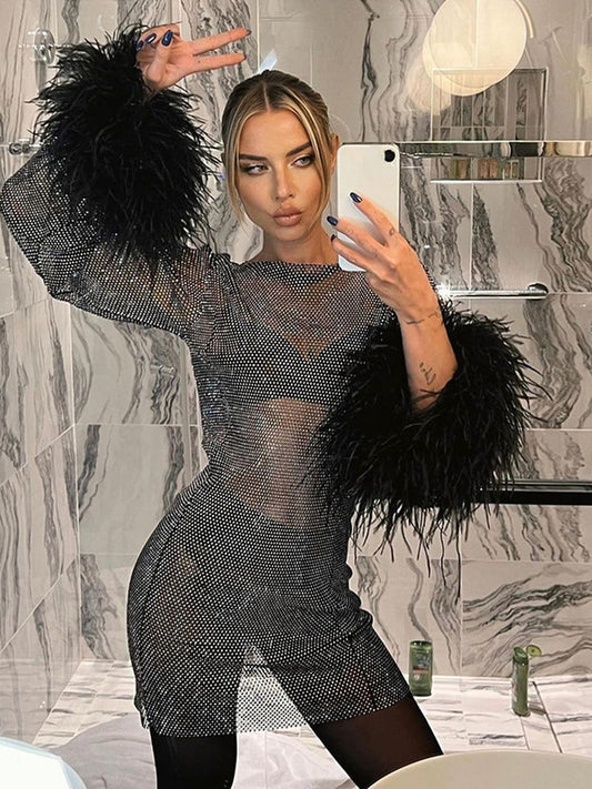 Long Sleeve Hip Party Dress