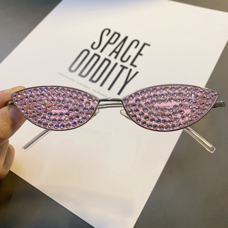 Small Frame Cat Eye Diamond Sunglass