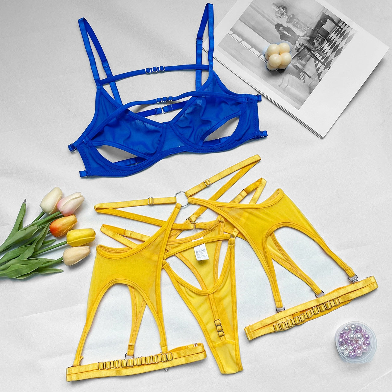 3-Piece Contrast Color Exotic Set