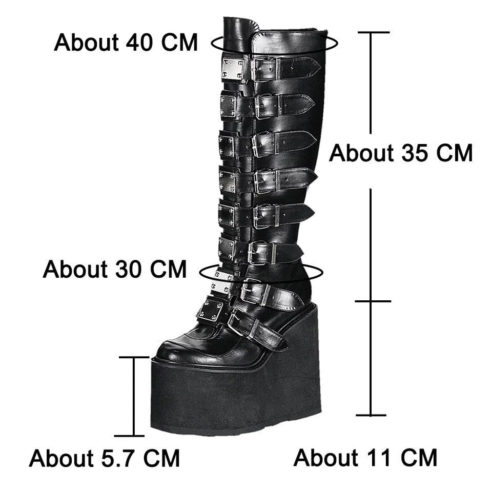 Demonias Punk Style Ladies Motorcycle Boots