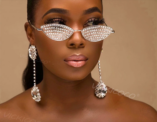 Small Frame Cat Eye Diamond Sunglass