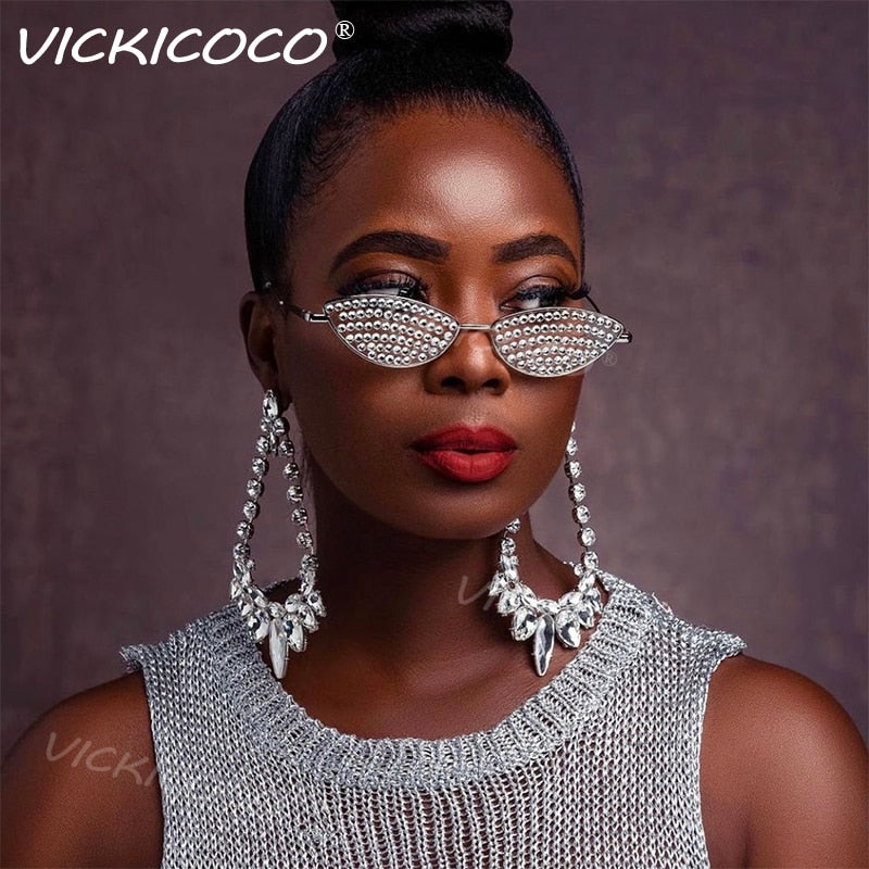 Small Frame Cat Eye Diamond Sunglass