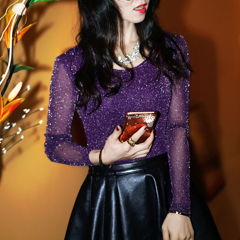 Bright Silk Short-sleeved T-shirt
