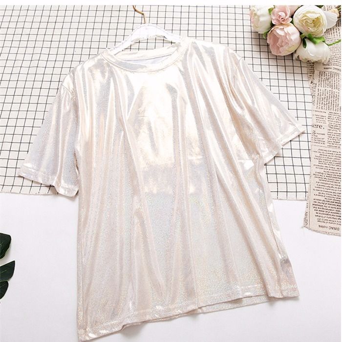 Bright Silk Short-sleeved T-shirt