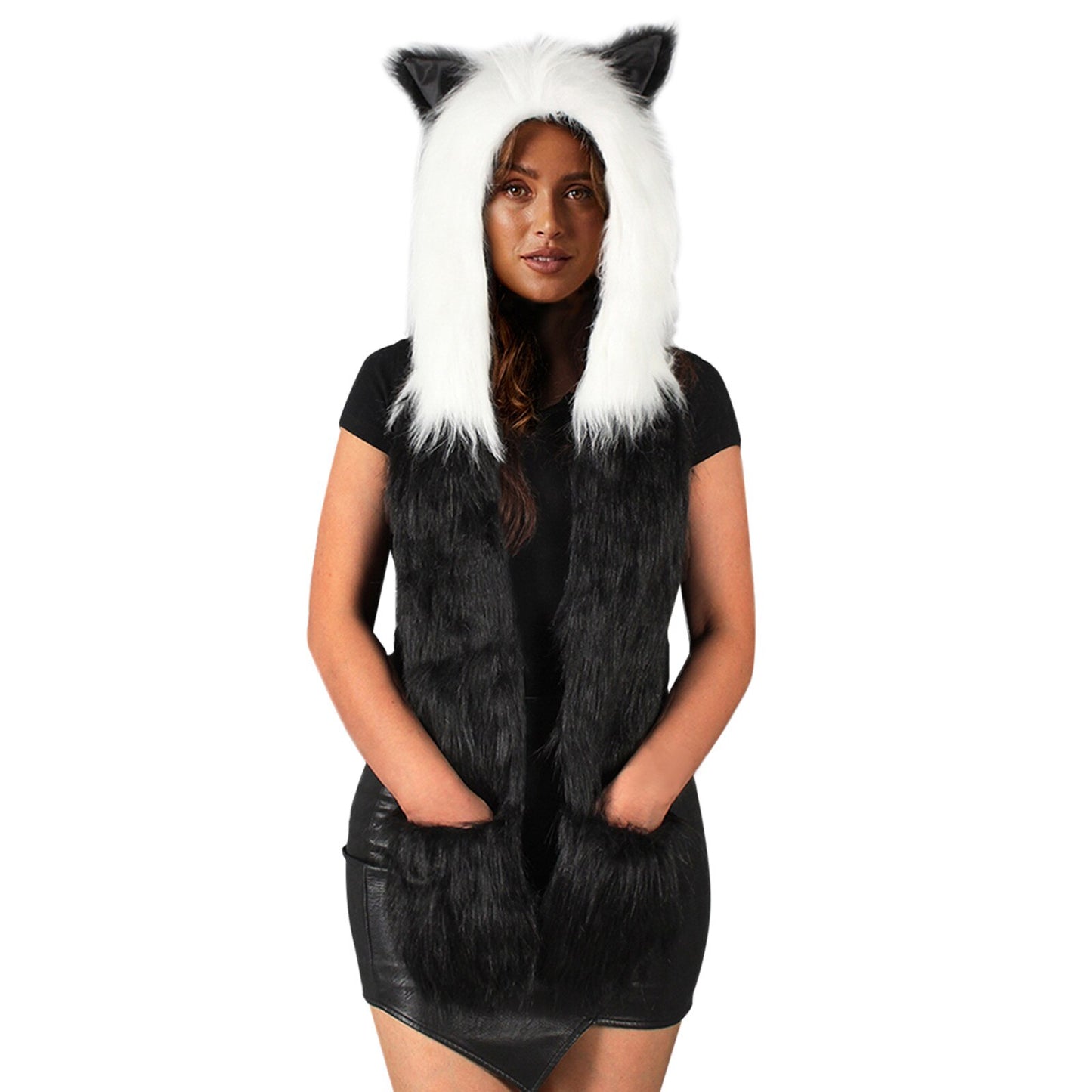 Winter Faux Fur Hood Hat