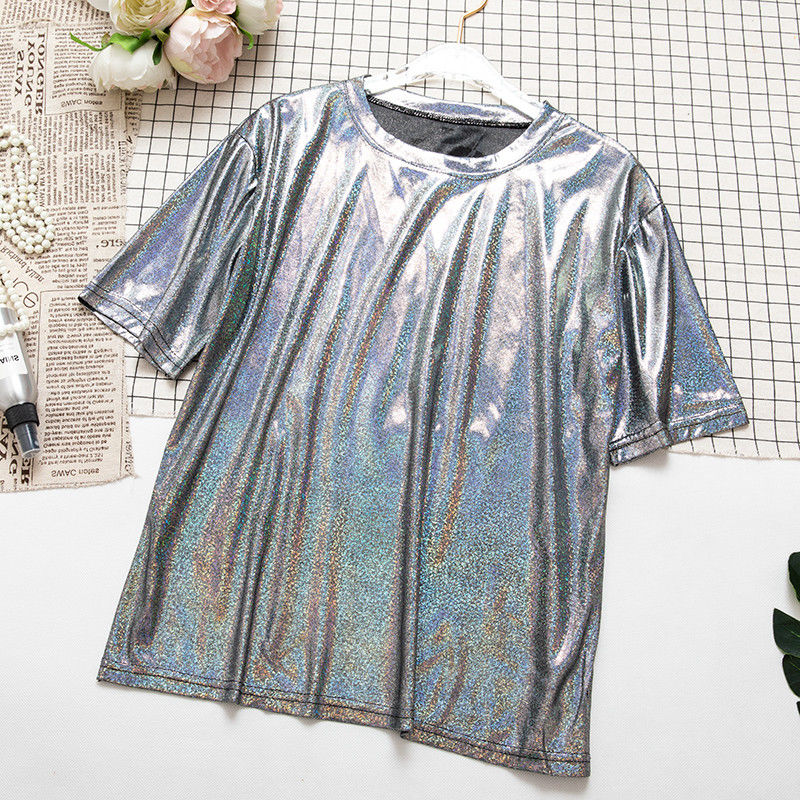 Bright Silk Short-sleeved T-shirt